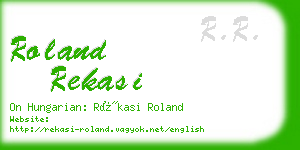 roland rekasi business card